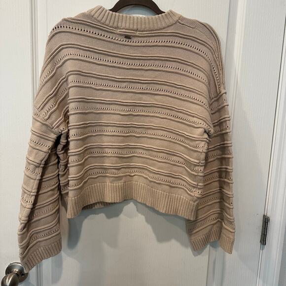 Ripcurl Pacific Dreams Pointelle Sweater Cream Size Large - Picture 5 of 6